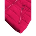thumbnail image 6 of Cindysus Women Outwear Solid Color Coat Zip-Up Waistcoat Holiday Jacket Lightweight Puffer Vest Rose Red S, 6 of 7