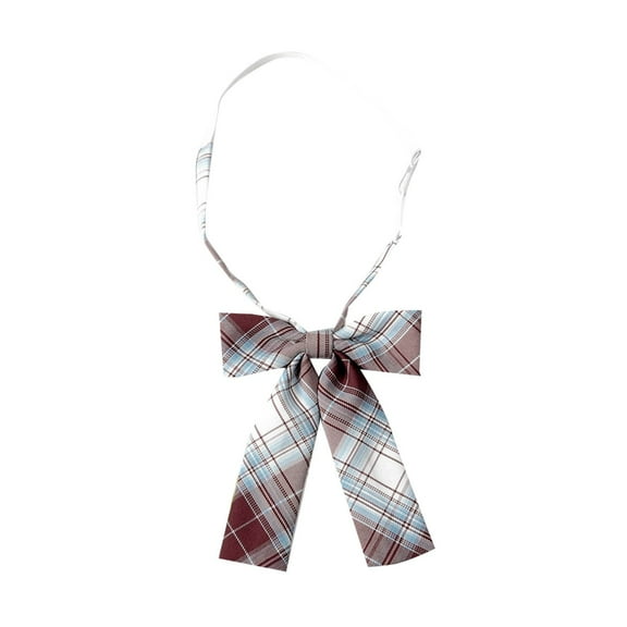 ZACPNCV Kids Plaid Bow Ties Elastic Pretied Colorful Bow Tie for Uniform Brown Free Size