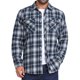 thumbnail image 1 of Camisas de hombre de ajuste slim con botones de manga larga a rayas en colores contrastantes con bolsillo en azul marino y blanco, 1 of 7