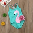 thumbnail image 3 of Douhoow 0-4Y Kids Baby Girl Swimwear One Piece Flamingo Swimsuit Sleeveless Bathing Suit, 3 of 7