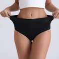 thumbnail image 3 of SDNall Comfortable Underwear Women Dance Bottoms Hot Pants Yoga Workout Gym Underwear Cotton Solid Color Loose Comfy No Show Briefs Breathable Seamless Full Coverage Pantie Girls' Hipster Briefs, 3 of 8