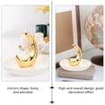 thumbnail image 2 of SHISUYAN 1pc Ceramic Jewelry Display Tray Moon Design Earrings Rings Storage Tray Decor, 2 of 9