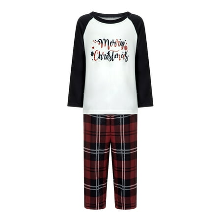 

Christmas PJs Family Matching Pajamas Set Letters Print Tops with Pants