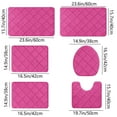 thumbnail image 3 of Fwttom Foam Bath Mat 6 Set Whole Room Bathroom Rugs for 6 PCS Toilet Mats Universal Soft Comfortable Water Absorption Non Slip Thick Machine Washable Easy Dry, 3 of 8