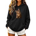 thumbnail image 2 of Molidfa Women's Realistic Cat Hoodie Cute Kitten Graphic Oversized Sweatshirt Top, 2 of 5