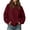 Wine, variant on Women's Oversized Solid Color Hoodie,Long Sleeve Loose Fit Pullover Casual Basic Sweatshirt,Vacation Travel Outfit
