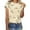 Z2 Beige, variant on Womens Summer Tops Blouses Floral Print Round Neck Short Sleeve Spring Ladies Clothing