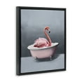 thumbnail image 3 of Stupell Industries Eclectic Flamingo in Bathtub Black Floating Frame Canvas Art, 17 x 21, by Svetlana Aleynikova, 3 of 8