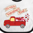 thumbnail image 4 of Inktastic It's My 1st Valentine's Day with Red Truck and Hearts Boys or Girls Baby Bib, 4 of 4