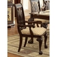 thumbnail image 6 of Miekor Furniture Dark Cherry Finish Formal Dining Armchairs 2pc Set Fabric Upholstered Seat Traditional Design Room Furniture W5U875, 6 of 6