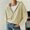 Beige, variant on Women’s Casual Long Sleeve Half Zip Pullover Sweaters Solid V Neck Ribbed Knitted Loose Slouchy Tops Ladies Sweatshirts with Hoods Jacket Sweatshirt Women Ladies Hoodies Lightweight Lace up Long