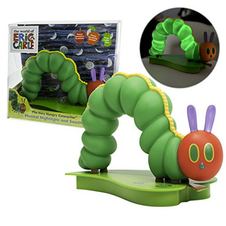 Musical Nightlight and Soother - Eric Carle's The Very Hungry Caterpillar Touch Activated Night Light - 4 Modes of Light and