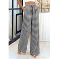 thumbnail image 3 of PRETTYGARDEN Women's Wide Leg Gingham Lounge Pants Summer Casual Plaid Trousers Spring Y2K Clothes Comfy Bottoms, 3 of 10