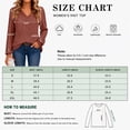 thumbnail image 5 of Women's V Neck Ribbed Knit Long Sleeve Tops Casual Bishop Sleeve Pullover Shirts for Fall Daily Wear, 5 of 7