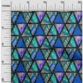 thumbnail image 2 of oneOone Cotton Jersey Blue Fabric Geometric Tropical Texture Sewing Fabric By The Yard Printed Diy Clothing Sewing Supplies 58 Inch Wide, 2 of 4
