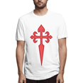 thumbnail image 1 of Camiseta GTUGHDK con escudo medieval de los Caballeros Templarios, casual, blanca, 1 of 3