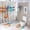 style-424, variant on 4 Pcs Shower Curtain Set Watercolor Dragonfly, Splatter Paint Bathroom Decor Set with Non-Slip Rugs Toilet Lid Cover And Bath Mat Ink Colorful Dragonfly Bathroom Shower Curtains Sets 72inch X 72inch