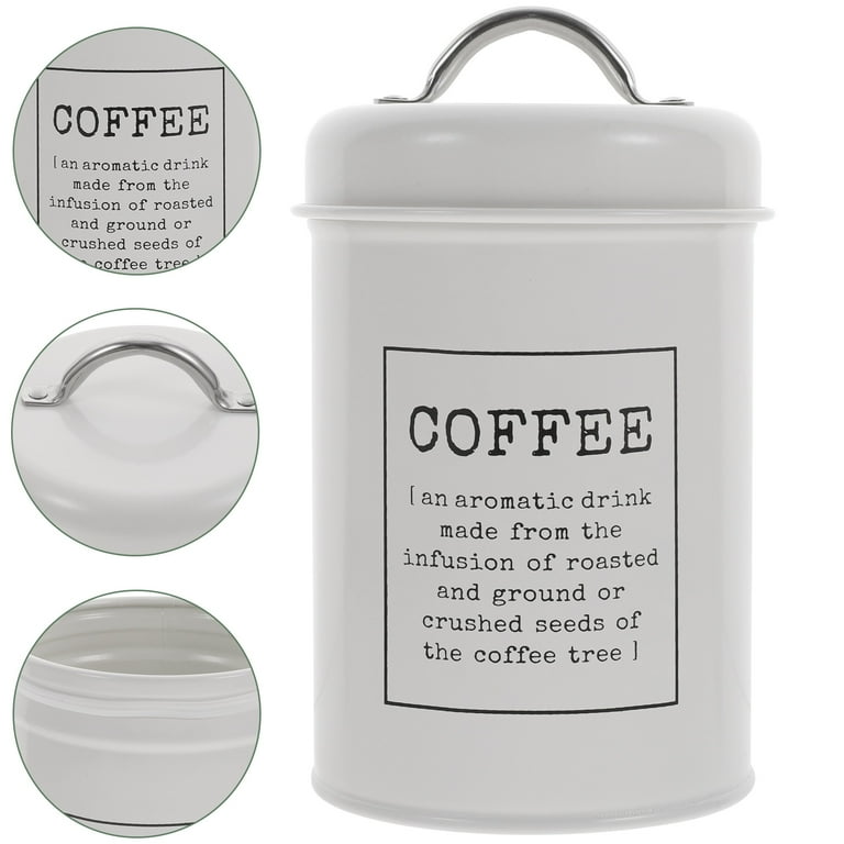 Kitchen Canister with Airtight Lid Coffee Tea Sugar Flour Metal