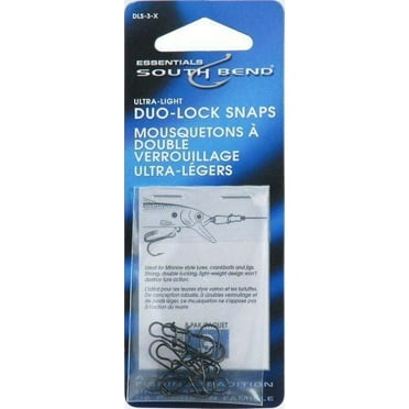 South Bend DLS-3 Duo Lock Snaps-Black Size 3 Fishing
