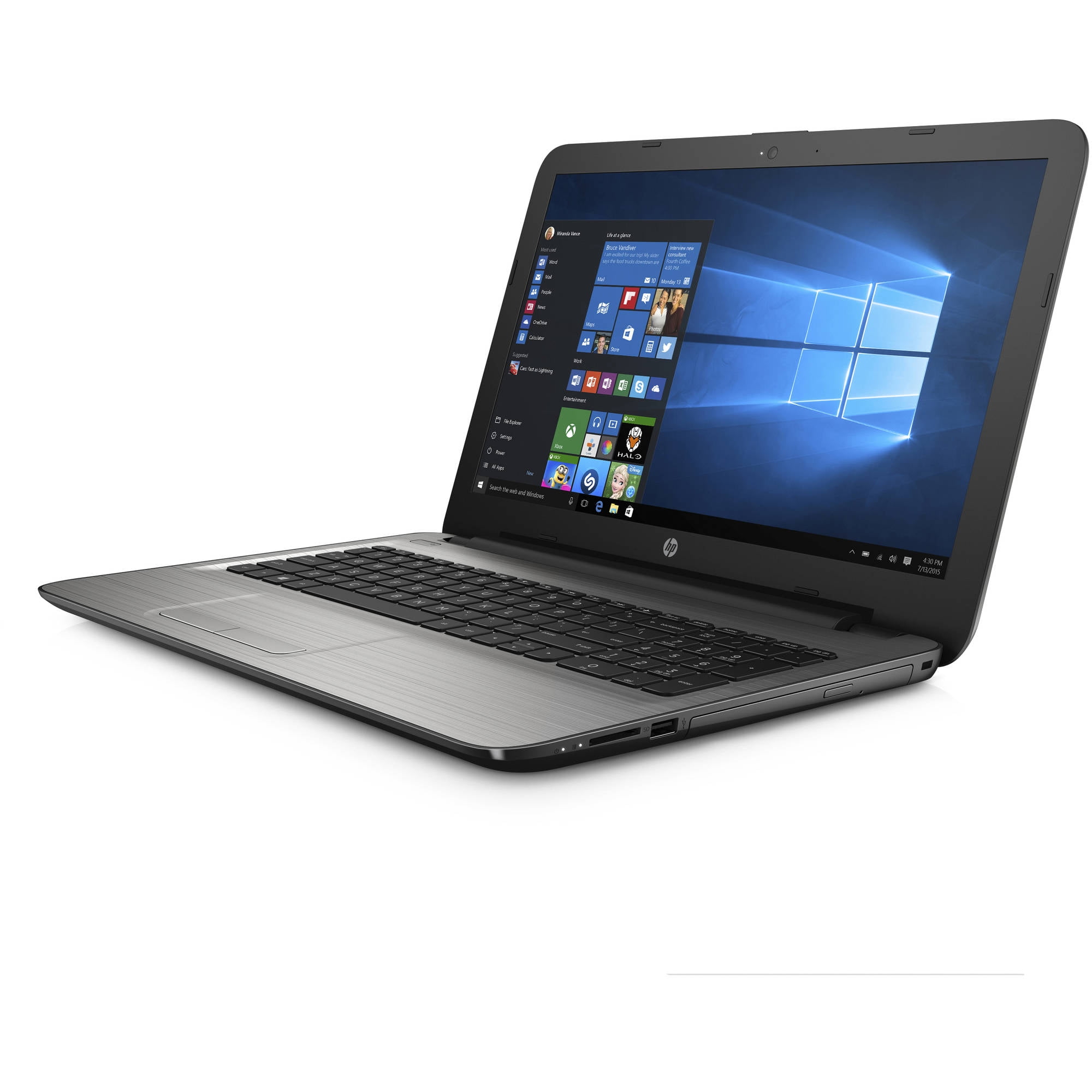 HP 15 ay041wm 15 6" Silver Fusion Laptop Touch Screen Windows 10 HP 15 ay041wm 15 6" Silver Fusion Laptop Touch Screen Windows 10 Intel Core i3 6100U Processor 8GB Memory 1TB Hard Drive Walmart