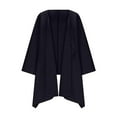 thumbnail image 4 of Ediodpoh Womens Open Front Cardigan Coat Oversized Bat Sleeve Overcoat Warm Blanket Shawl Wrap Fall Winter Cape Black, 4 of 5