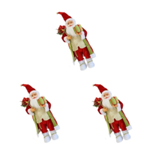 Inteprter Christmas Doll Santa Claus Home Ornament for Bag Table Shop with Gifts Type1 NO1