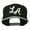 Black Silver, variant on LA Embroidered Snapback Cap - Natural Black OSFM