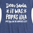 thumbnail image 3 of Instant Message - Dear Santa It Was Papas Idea Christmas - Toddler & Youth Girls Fit & Flare Dress, 3 of 5