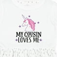 thumbnail image 4 of Inktastic My Cousin Loves Me Unicorn Girls Toddler Dress, 4 of 5