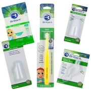 Brilliant Soft Infant Oral Care 5pc Gift Pack - Teeth Wipes, Tissues & Toothbrushes, Clear Yellow