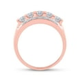 thumbnail image 3 of 14kt Rose Gold Mens Round Diamond Wedding Channel Set Band Ring 2.00 Cttw, 3 of 4