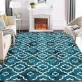 thumbnail image 2 of CAROMIO Modern Area Rug Washable Moroccan Rug Non-Slip Non-Shedding Geometric Print Floor Carpet Soft Geometric Carpet, 9' x 12' Green, 2 of 5