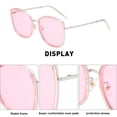 thumbnail image 3 of Gafas de sol de montura grande, personalidad de la moda, gafas de sol de moda, hechas de PC y metal., 3 of 5