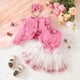 thumbnail image 2 of Odeerbi Niñas Fiesta Floral Tank Dress Con Bolero Shrugs Conjunto Mariposa Bordado Encaje Tul Vestido Conjunto de Dos Piezas, 2 of 7