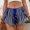 *Blue, variant on ClodeEU Women's Colorful Striped Knit Shorts,Beach Bikini Cover Up Short with Cutout and Tie Blue,Womens Plus S