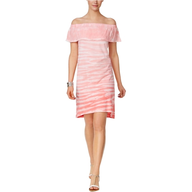 Style & Co. Vestido recto con volantes para mujer, rosa, pequeño