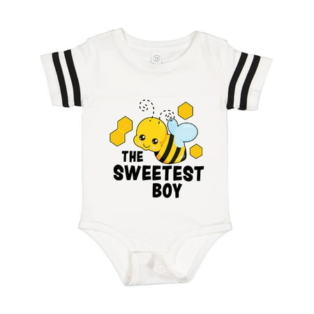 

Inktastic The Sweetest Boy with Bee and Honey Combs Gift Baby Boy or Baby Girl Bodysuit