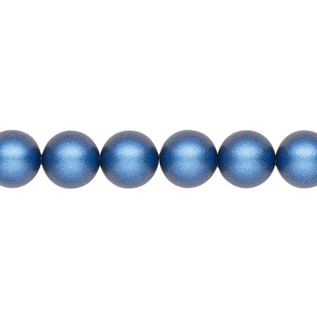 

1pk-Pearl Crystal Passions® iridescent dark blue pearl 8mm round (5810). Sold per pkg of 50.