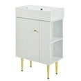thumbnail image 5 of Harper & Bright Designs 21.6" Bathroom Cabinet Vanity with Sink Combo, White Bathroom Storage Cabinet, 5 of 12