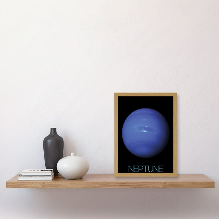 NASA Our Solar System Neptune Blue Planet Voyager 2 Image Artwork