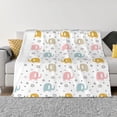 thumbnail image 1 of Fotbe Little Elephant Manta de Franela con Estampado, Manta Ultrasuave para Cama, Sofá, Auto, Hipoalergénica y Antibolitas-40"x30", 1 of 6