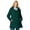 Emerald Green, variant on Plus Size Double-Breasted Hooded Fleece Peacoat
