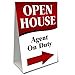 thumbnail image 3 of Open House Agent On Duty Arrow Economy A-Frame Sign 2 Feet Wide by 3 Feet Tall, 3 of 3