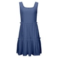 thumbnail image 3 of WILLBEST Vestido Largo Informal De Verano Para Mujer, Minivestido Informal Con Escote Cuadrado, Corte A, Holgado, Escalonado, Sin Mangas, Para Vacaciones En La Playa, 3 of 3