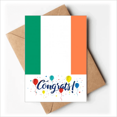 thumbnail image 1 of ireland national flag eu country Wedding Cards Congratulations Greeting Envelopes, 1 of 3