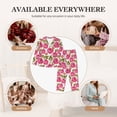 thumbnail image 7 of Fotbe Rose Flowers Pattern Long Sleeve Pajama Set for Women,Sleepwear Set,2-piece Loungewear Set,Soft PJs Comfy Nightwear with Pockets -Large, 7 of 7