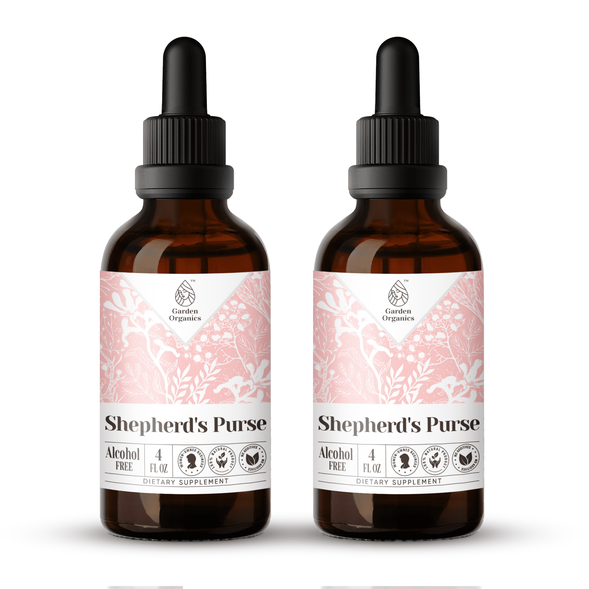 Garden Organics Shepherd s Purse Tincture Alcohol FREE Extract Organic Shepherd s Purse Capsella bursa pastoris Dried Herb 2x4 oz