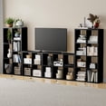 thumbnail image 4 of Anhdah 7 Cube Storage Organizer Bookshelf, Black Wooden Bookcase Storage Shelf, Sturdy 7-Cube Organizer for Living Room, Bedroom, Home Office, Easy Assembly, 4 of 6