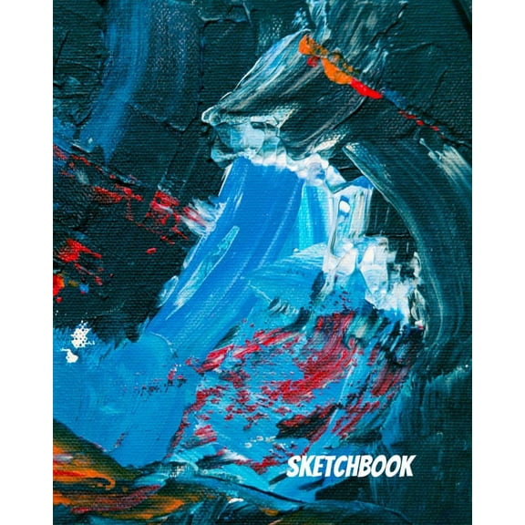 Large Sketchbook: Big Abstract Paint Doodling, Skething Book (Paperback)