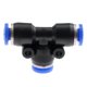 thumbnail image 5 of 5 unids Plástico T-Junction Accesorios neumáticos AIR 3 VÍAS Conector de ajuste de la junta rápida Conector Neumático PE4 / 6 / 8/10/12/14 / 16mm Manguera de tubos, 5 of 7